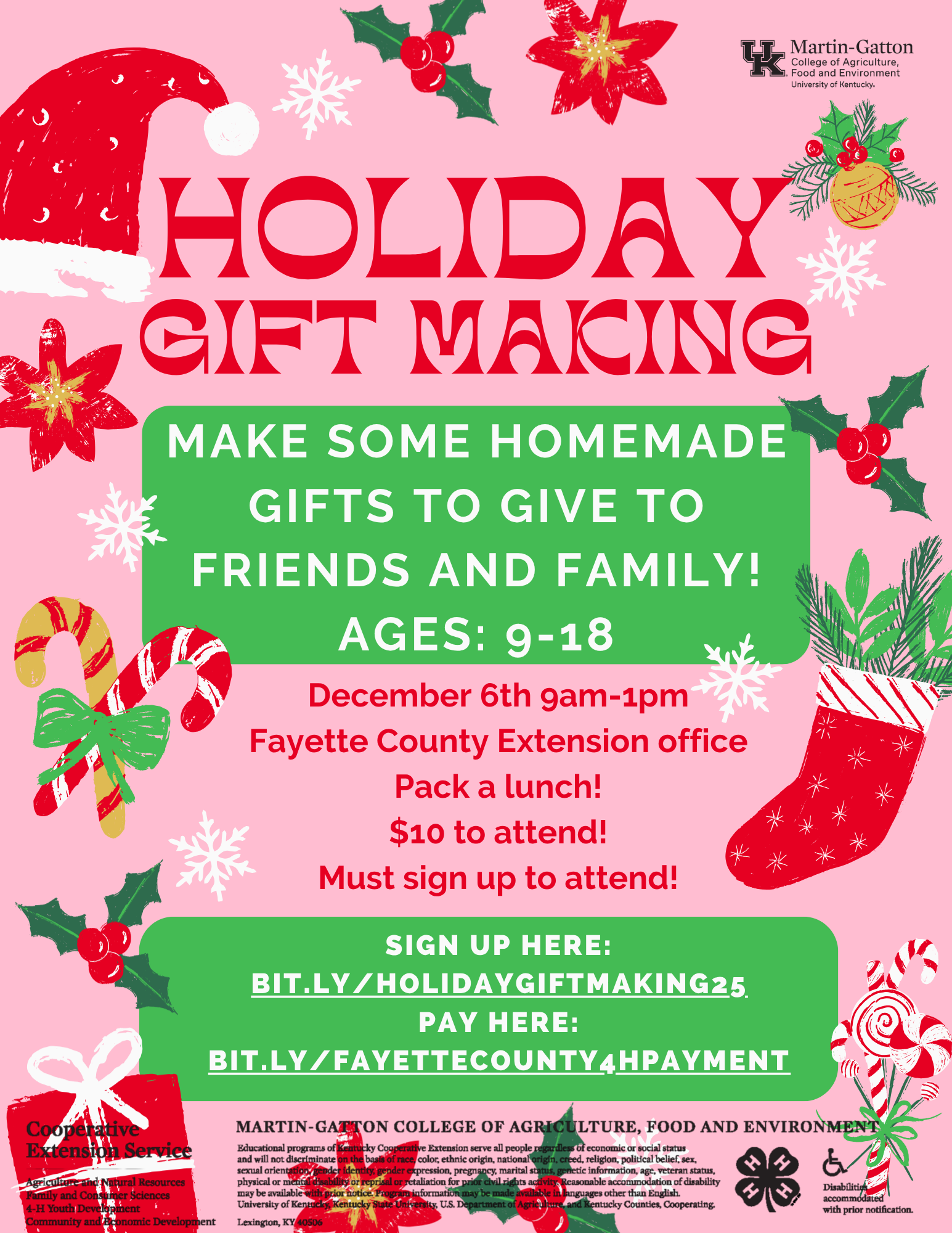 4-H Holiday Gift Making - Dec 6 2025