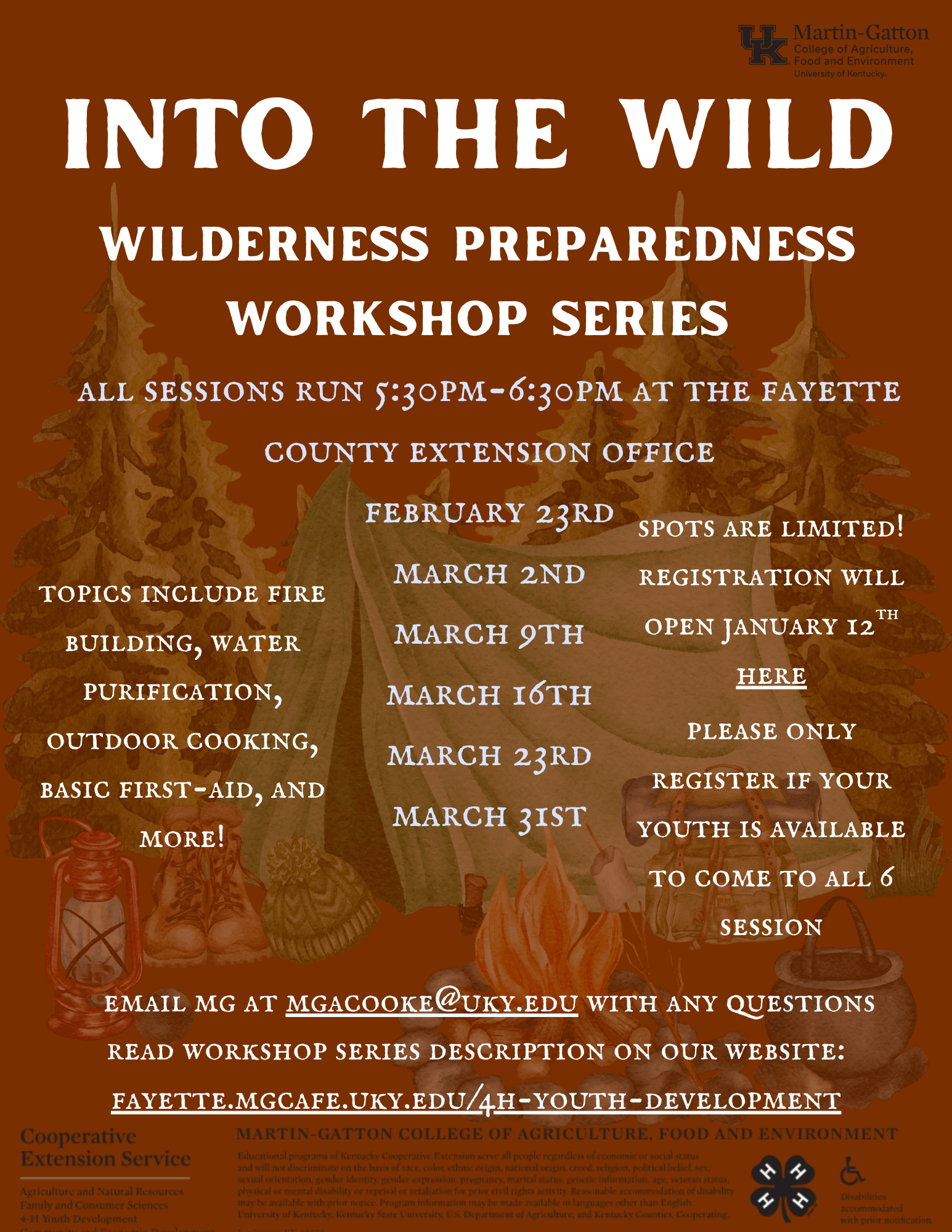 4-H Into the Wild Dates until March 31 2026