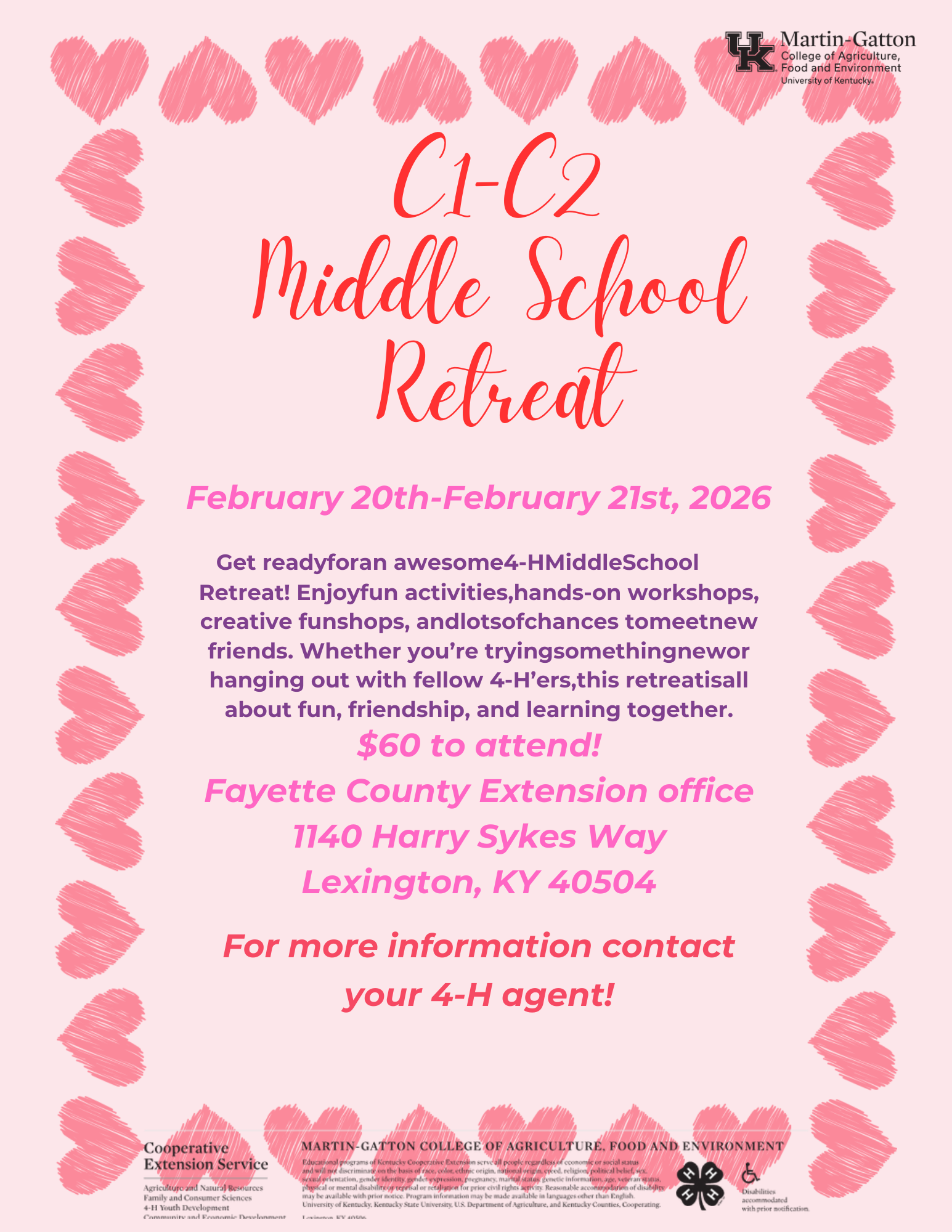 4-H Middle School Retreat 2 20-21 2026